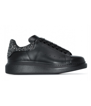 Кроссовки Alexander McQueen Oversized черные с блестками