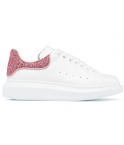 Кроссовки Alexander McQueen Oversized белые с блестками