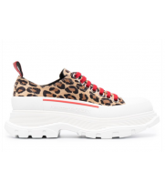 Кроссовки Alexander McQueen Tread Slick леопардовые