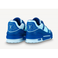 Кроссовки Louis Vuitton Trainer синие с голубым