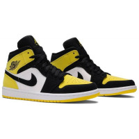 Кроссовки Nike Air Jordan Retro High желтые с черным