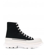 Кроссовки Alexander McQueen Tread Slick высокие черно-белые