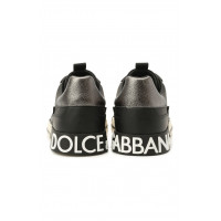 Кожаные кеды Dolce & Gabbana Custom 2.Zero черные 