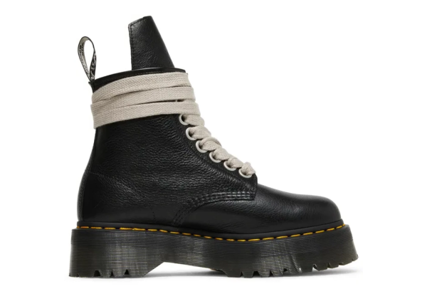 Rick Owens x Dr. Martens Strobe 1460 Quad Sole Jumbo Lace Boot Black