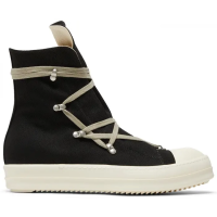 Rick Owens DRKSHDW Strobe Cotton Denim Hexa High Milk Black