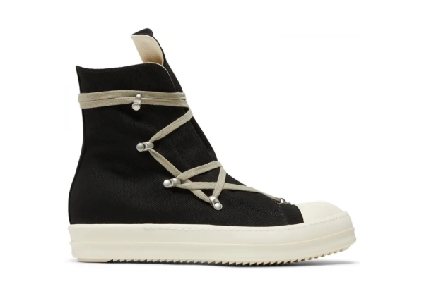 Rick Owens DRKSHDW Strobe Cotton Denim Hexa High Milk Black