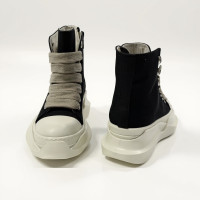 Rick Owens DRKSHDW Canvas Abstract High Top Black Milk
