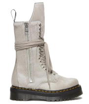 Rick Owens x Dr. Martens Strobe Calf Length Boot Furry Pearl