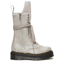 Rick Owens x Dr. Martens Strobe Calf Length Boot Furry Pearl