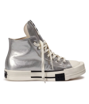 Converse x Rick Owens TURBODRK Chuck 70 High Silver Lacquer