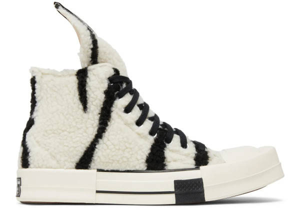 Converse x Rick Owens DRKSHDW TURBODRK Chuck 70 High Zebra