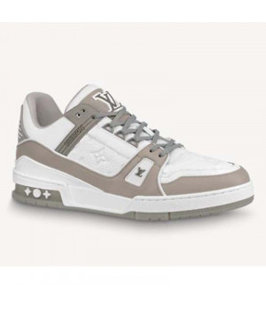 Кроссовки Louis Vuitton Trainer белые с серым