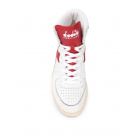 Кроссовки-хайтопы Diadora белые с красным