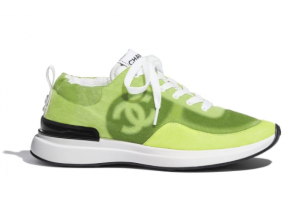 Кроссовки Chanel неоновые зеленые