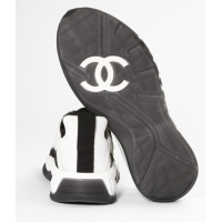 Кроссовки Chanel тканевые белые с прозрачной подошвой