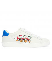 Кроссовки Gucci New Ace белые с синим